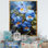 Beautiful Blue and Yellow Pansie Blooms - Pansies, art mural