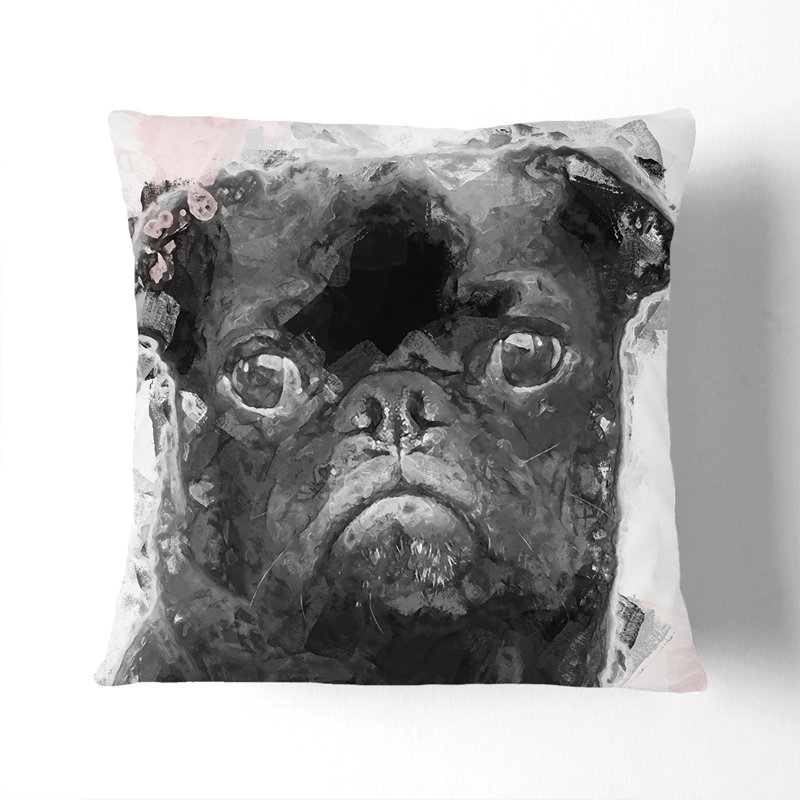 Square Throw Cushion, Black, 55cm H x 55cm W x 20cm D