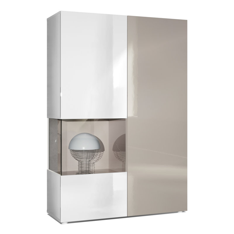 Mcandrews Display Cabinet, Without LED, Sand Grey