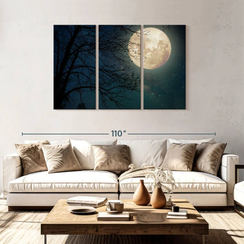 Oberle Starry Sky Full Moon, 48" H x 74" W