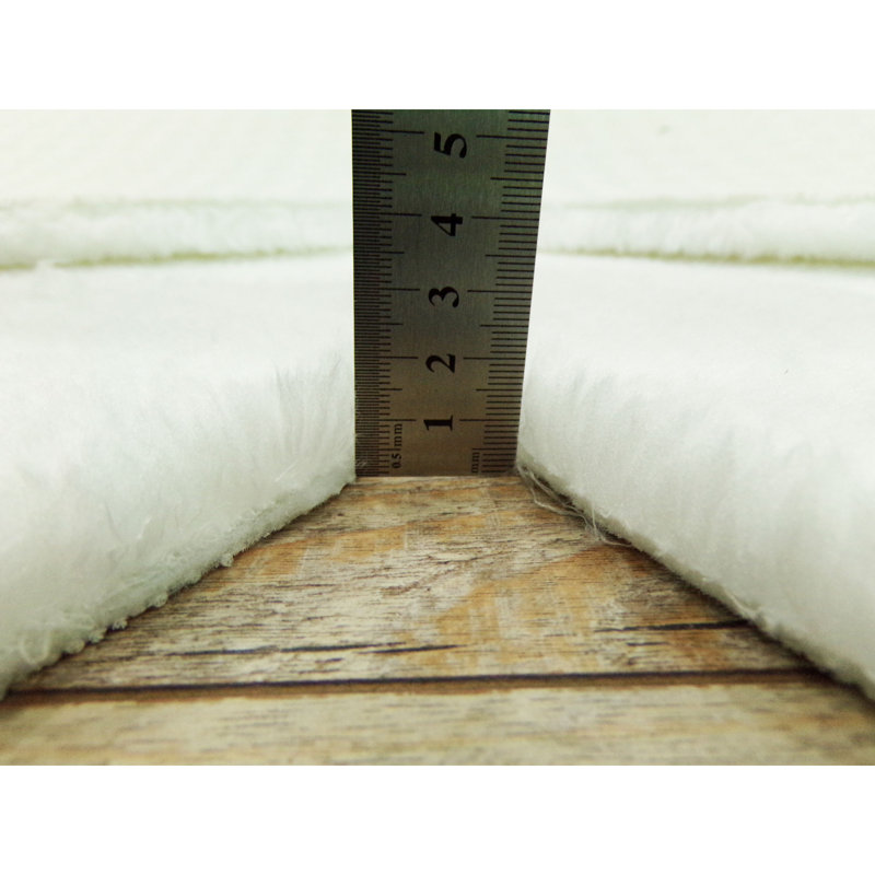 Premium White Area Rug (4 ft x 6 ft), 100% Polyester, Pile Height: 0.8 in | Non-Slip Plush Underside, Antibacterial, Anti-Allergenic, Antistatic | Machine Washable at 86°F, Perfect for Living Rooms & Bedrooms