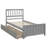 Twin Size Wooden Platform Bed with 2 Drawers, Solid Pine Frame with Slats, Space-Saving Storage Solution, Gray Finish-551679947