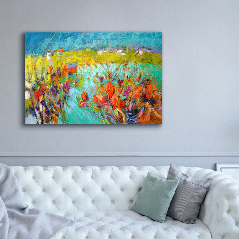 Toile épique Graffiti «Heartland Blooming» par Dorothy Fagan, 60 po x 40 po
