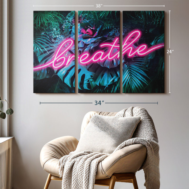 Impression sur toile Breathe, H 24 po x l 38 po x P 1,25 po