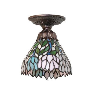 7" Wide Wisteria Flushmount