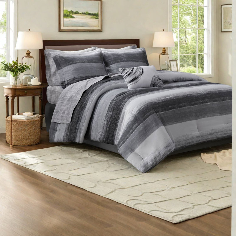 Ultra Soft King Bedding Sets, Microfiber Cotton Sheets, Modern Home