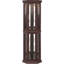 Vitrine lumineuse avec 6 tablettes, peu encombrante, construction, détails raffinés, verre doux cerise de qualité musée, dossier en miroir, 4 outils de configuration,