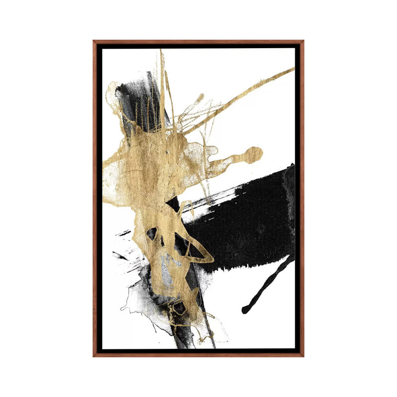 Glam & Black VI par Jennifer Goldberger - reproduction imprimée, H 40 po x l 26 po, Toile encadrée, Bois classique