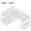 Lit simple superposé avec lit mezzanine attaché et deux tiroirs-1934328729