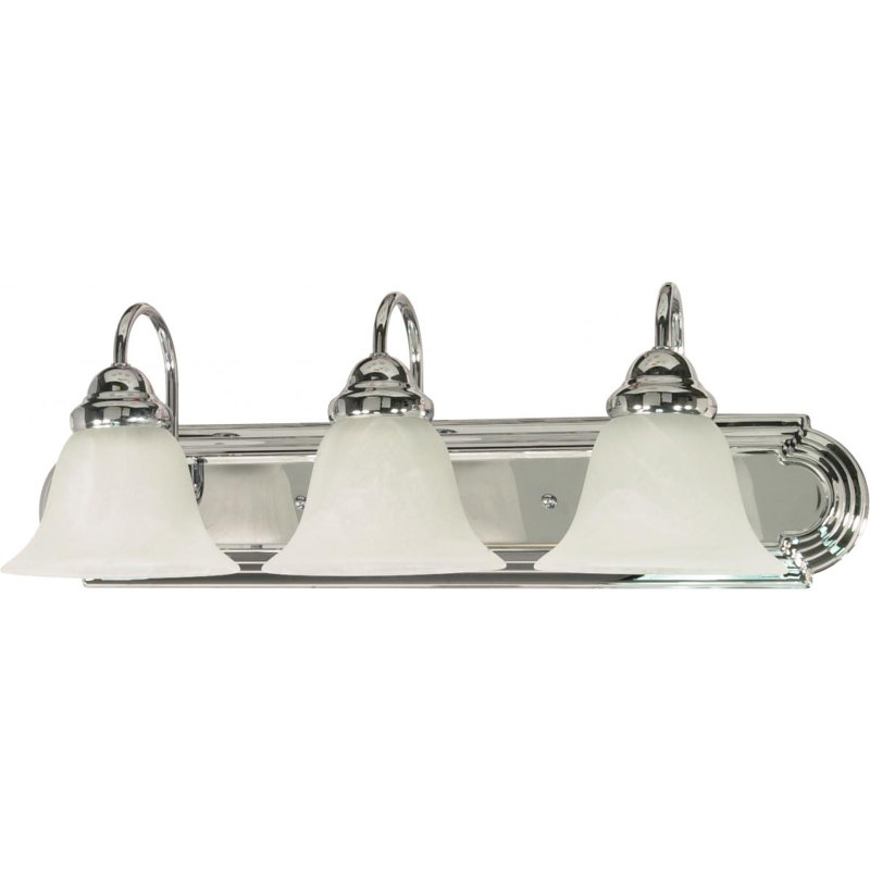 Éclairage de salle de bain à intensité variable à 3 lumières Turcotte, Chrome poli
