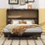 Armoire lit ferme Farmhouse avec station de charge et grand tiroir de rangement-107443617