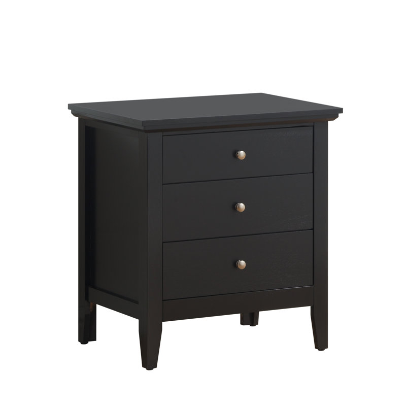  Hammond 3 - Drawer Nightstand , Black