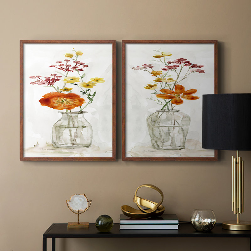 «Catalina Bouquet I», reproduction encadrée de qualité supérieure - prête à être accrochée - aucun clou requis - aucun clou requis