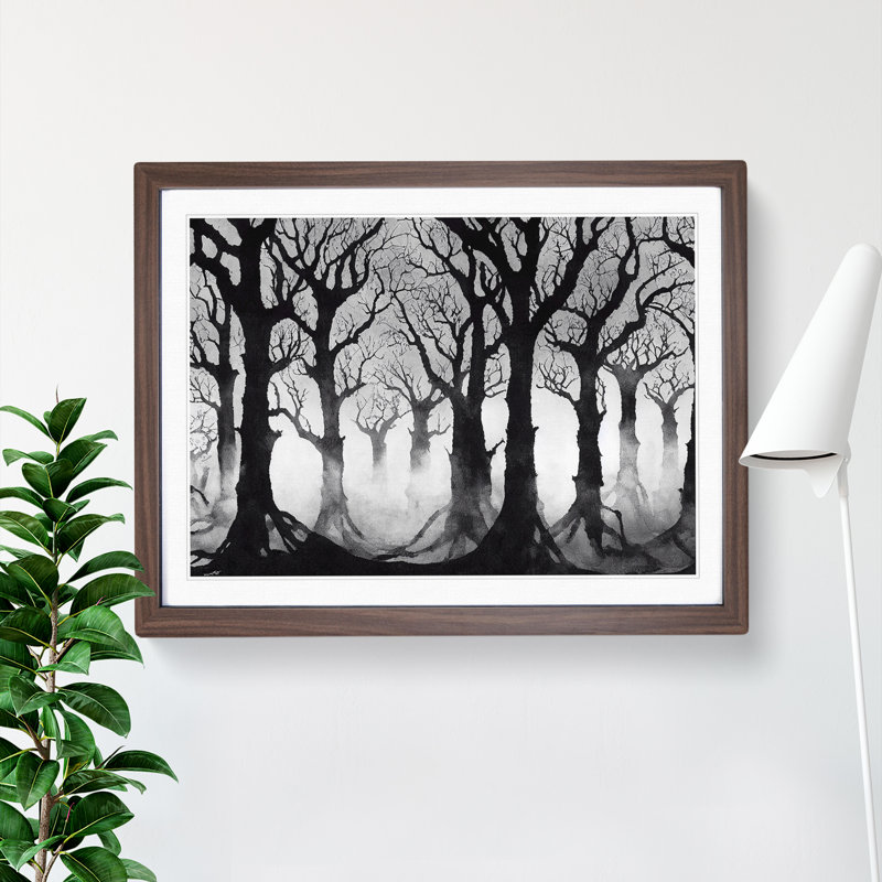 A Feisty Forest - Framed Print, Oak Framed, 34cm H x 46cm W x 2cm D