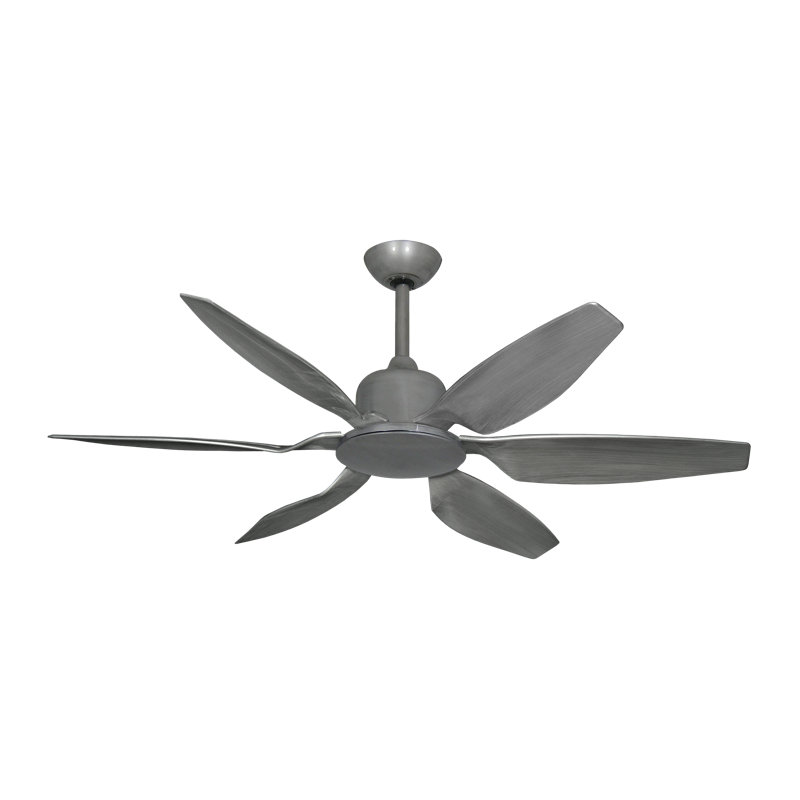 Kayeleigh II 52 In. Resin Indoor/Outdoor Oil Rubbed Bronze Ceiling Fan With Remote Control, Brushed Nickel