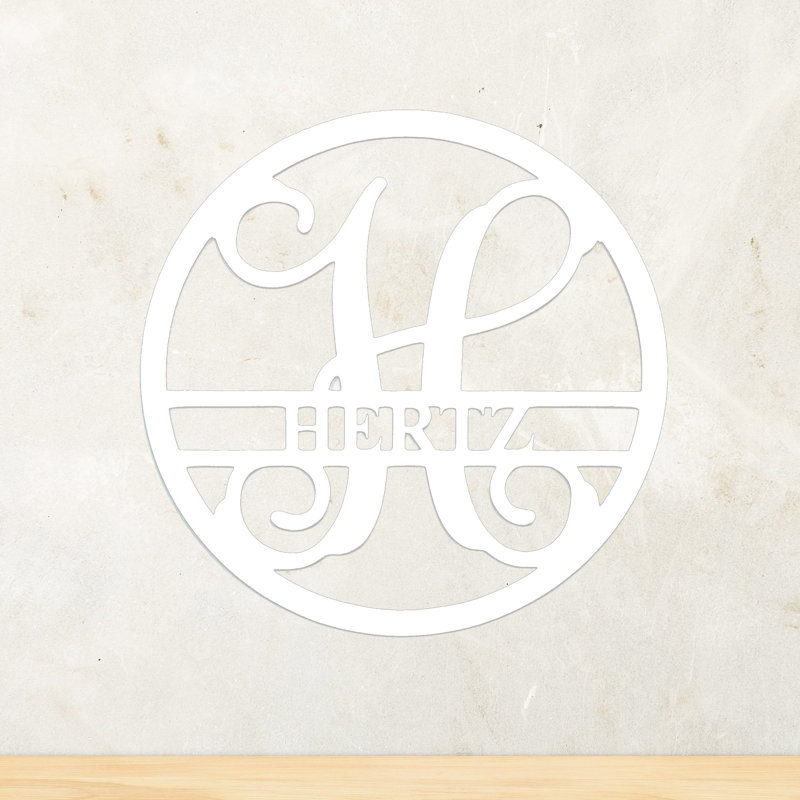 Monogram Metal Wall Art - Personalized Initial Wall Art - Custom Name Letter Design Sculpture - Modern Farmhouse Style Wall Hanging - Industrial Metal Art - Home Entryway Bedroom Living Room Decor - Elegant Statement Art Piece