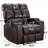 Paret 33.5" Wide Faux Leather Soft Backrest Manual Release Recliner with Massage & Storage & Cup Holder-474446047