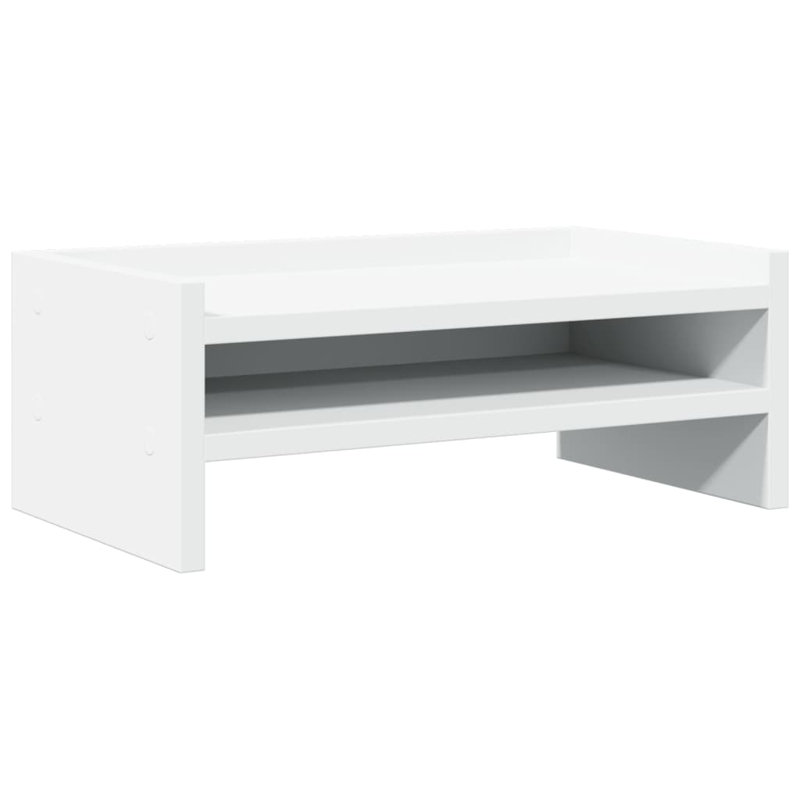 vidaXL Monitor Stand 16.5x9.4x6.3" Engineered Wood, White