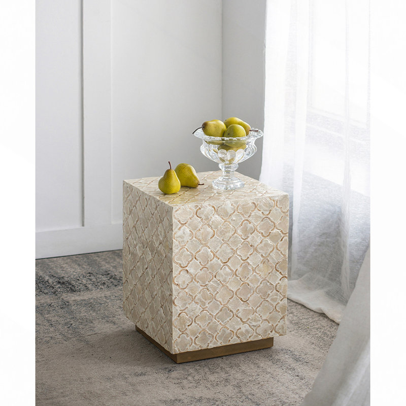 Tabouret 14 "x 14" x 18 "Capiz