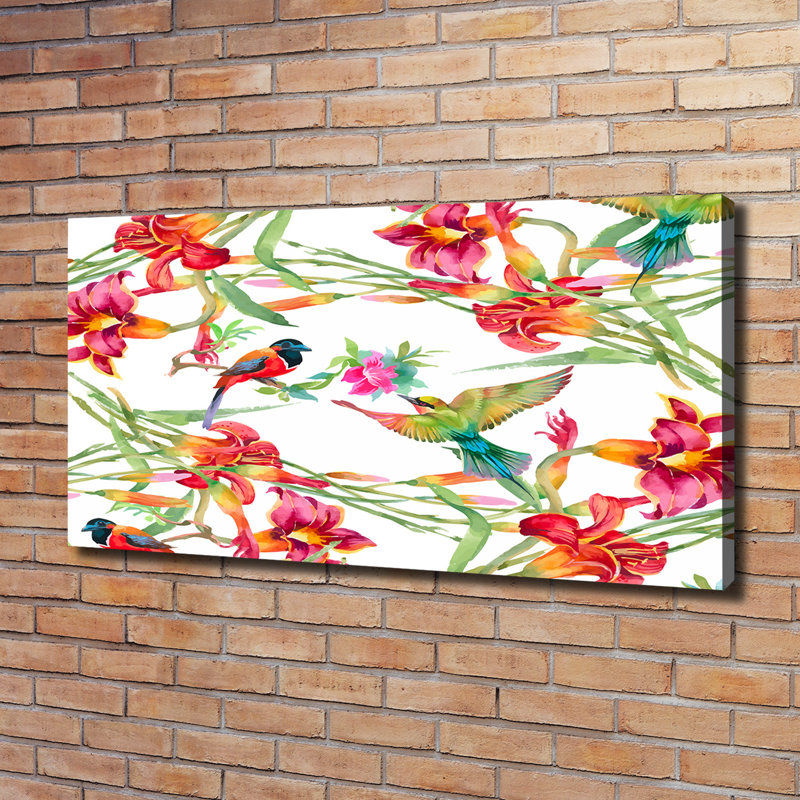 Exotic Birds - Wrapped Canvas Print