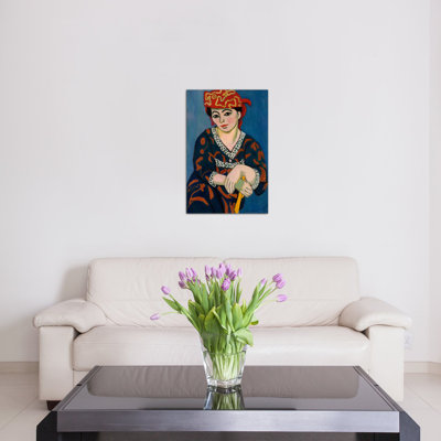 « le madras anthracite rouge or red madras anthracite headdress (1907) » par henri matisse, reproduction d’art sur toile