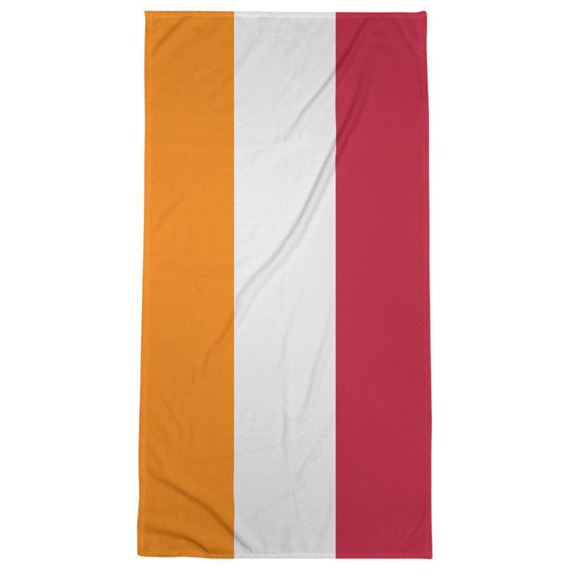 Cotton Blend Bath Towel, Orange/Pink/Red