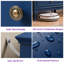 Ensemble de commode 3 pièces avec commode 7 tiroirs et 2 commodes 3 tiroirs, bleu