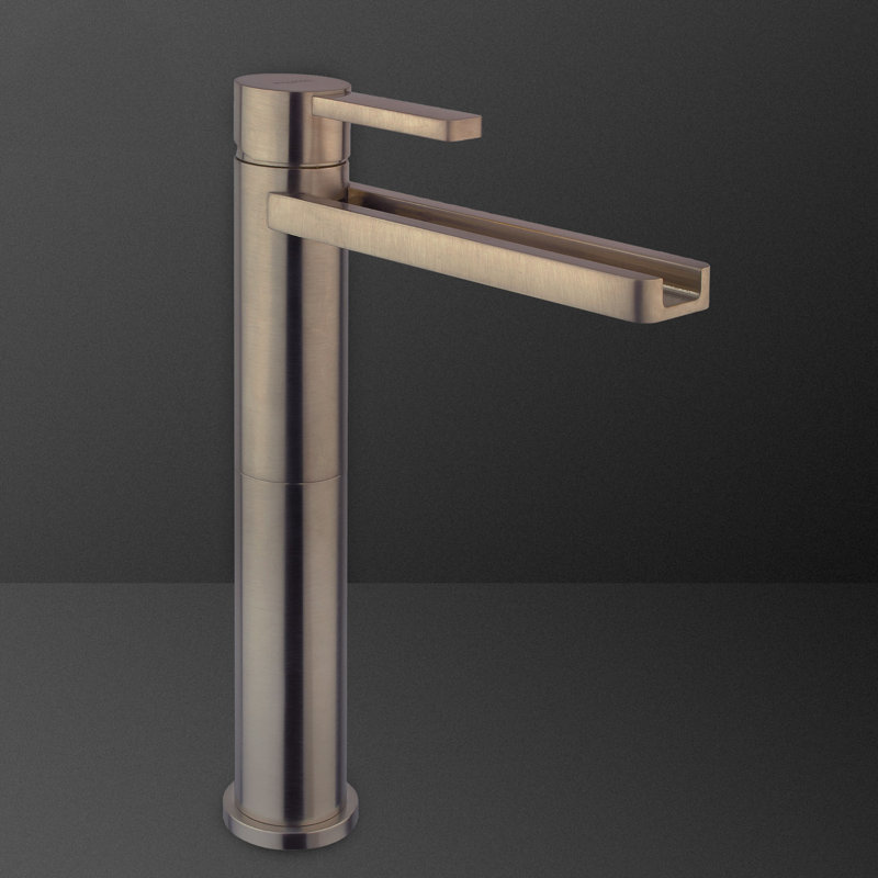 Robinet pour salle de bain à un trou Capri, Nickel brossé