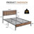 Bed Frame With Headboard And Footboard, Metal Bed Frame With 14 Heavy Duty Steel Slats, Metal Bed Frame, Under-Bed Storage, No Box Spring Needed,Noise-Free-737785547