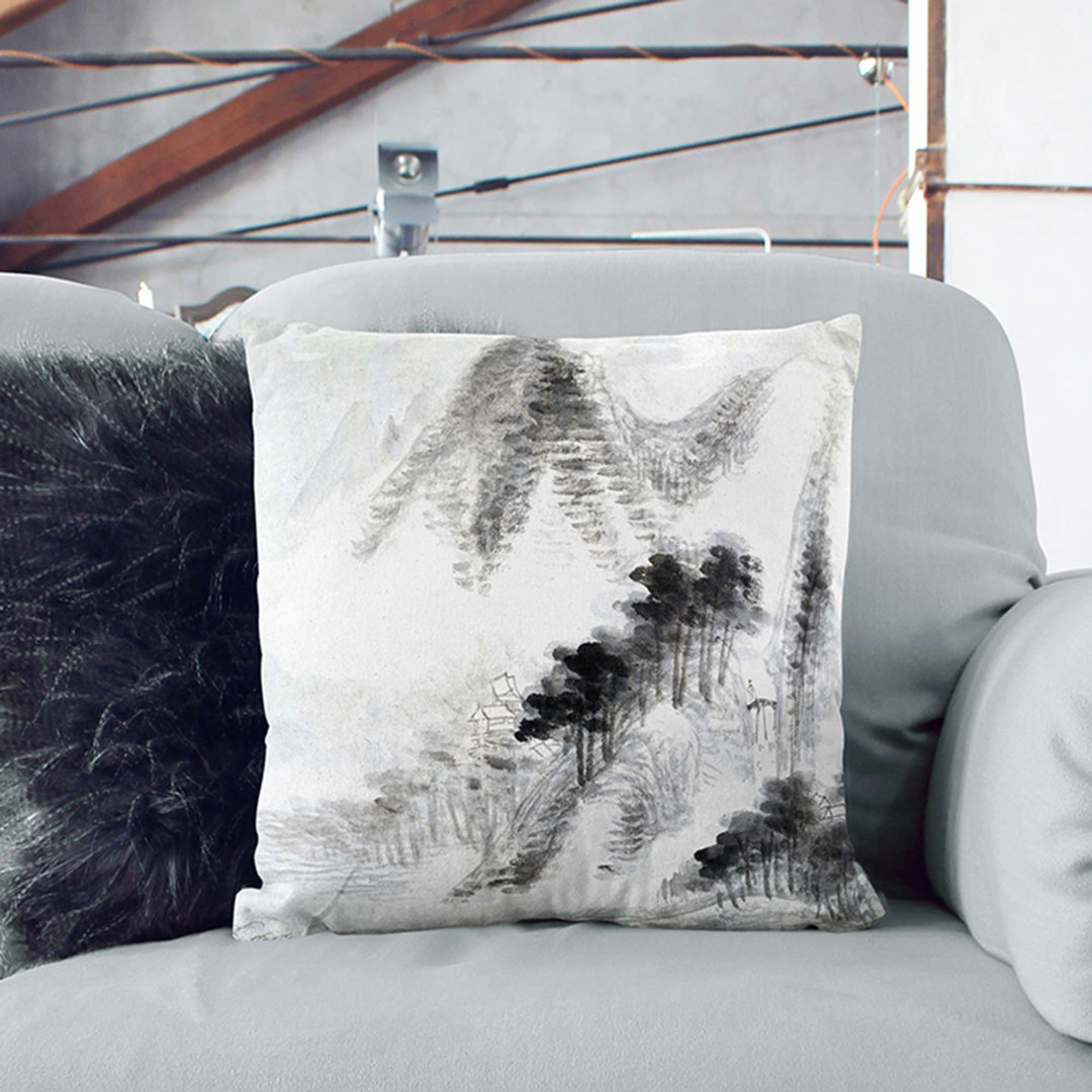 Landscape Vol.10 by Yun Shouping Cushion with Filling