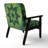 Gundry - Moroccan Orange Tiles Collage I - Upholstered Bohemian Chic Velvet Accent Arm Chair-6570717-6570716