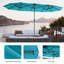 Parasol de table de patio 13x7,2F double face avec auvent résistant aux rayons UV et manivelle pour le jardin-1700161129