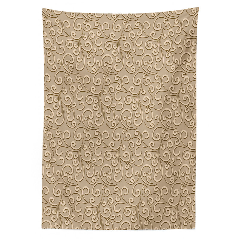 Baroque Floral Swirls Tablecloth, 84" L x 60" W