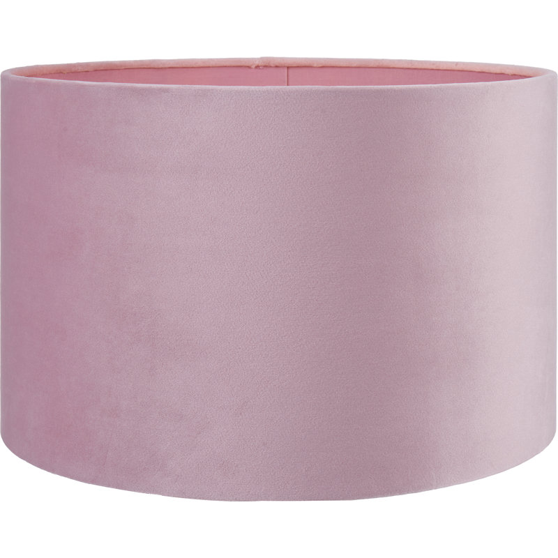 Rene Velvet Drum Lamp Shade ( Uno ), Pink, 29cm H x 45cm W x 45cm D