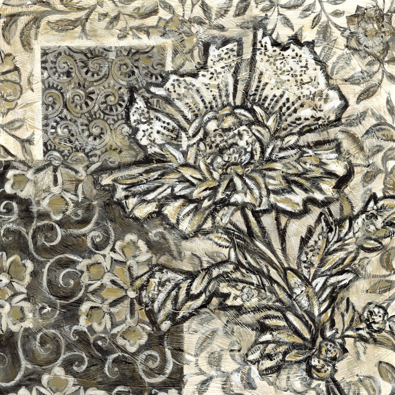 Printed Graphic Chintz III (D) by Chariklia Zarris - Wrapped Canvas Art Prints, 122cm H x 122cm W x 3.8cm D