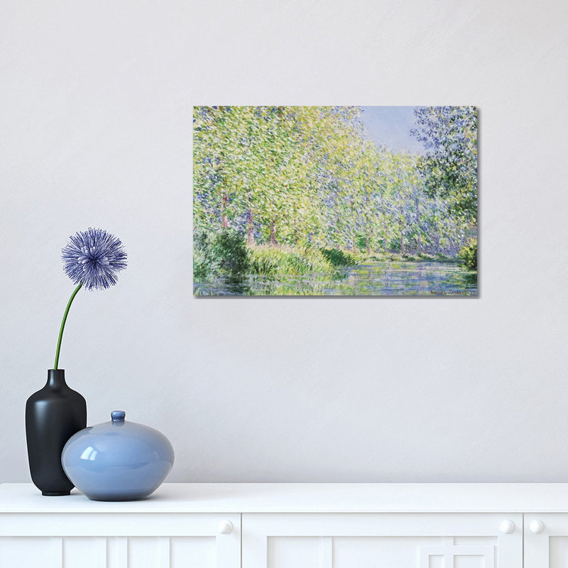 The Epte River Near Giverny by Claude Monet - Wrapped Canvas Painting, 101.6 cm H x 66.04 cm W x 1.91 cm D