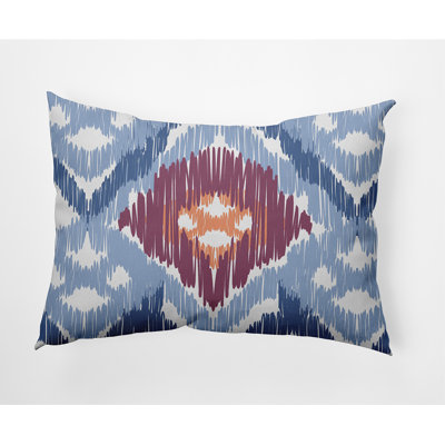 Ikat Outdoor Reversible Throw Pillow