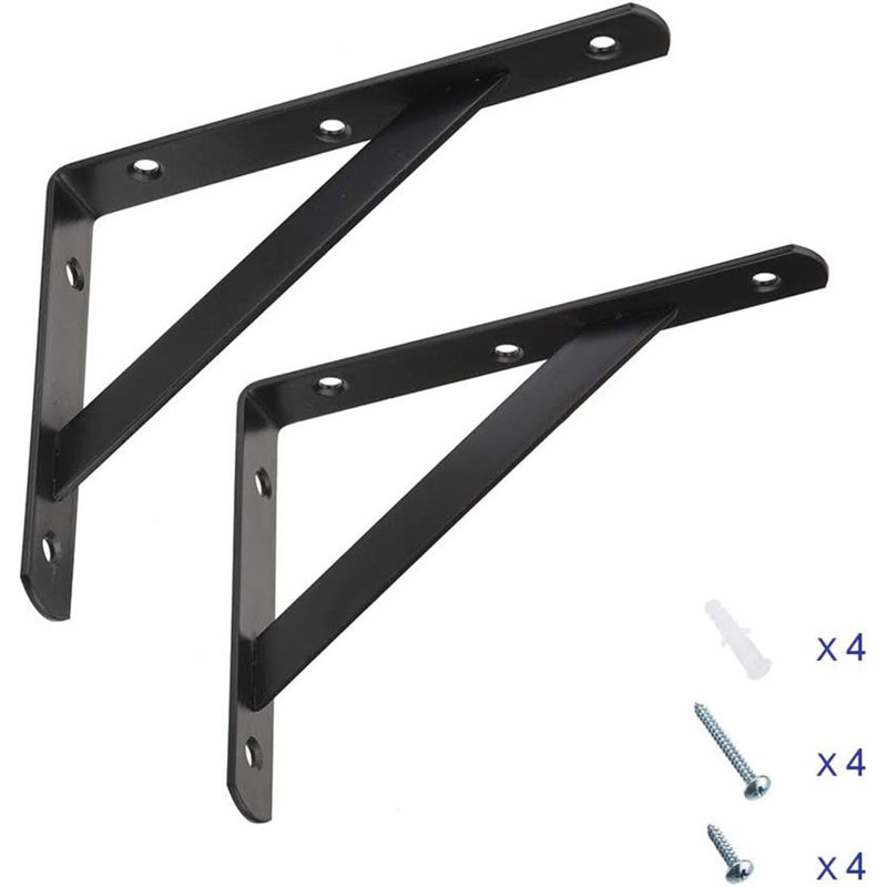 2 Pcs 8Inch Tripod Triangle Shelf Brackets