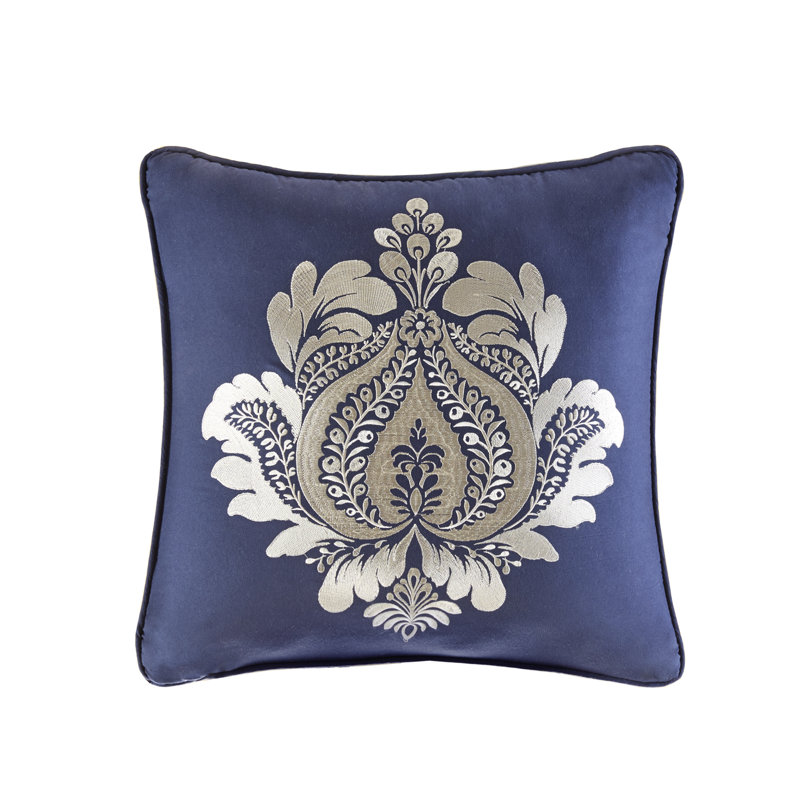 Navy Reversible Floral Motif Daybed Cover Set