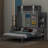 Ellettsville Queen Size Murphy Bed Wall Bed with Shelves, Drawers and LED Lights-14596354