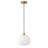 1-Copper white dimmable glass pendant light