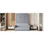 Lit double en gris. Combine repos et fonctions récréatives. Fabriqué avec des matériaux. Offre un gain de place efficace. Assemblage simple à utiliser. Coussin gris de L 83,1 po x l 65,6 po avec lit H 83,6 po.-121098440