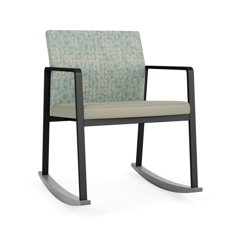 Chaise berçante Gansett, Noir, Dossier - Tour de guet en mousse de kaléidoscope