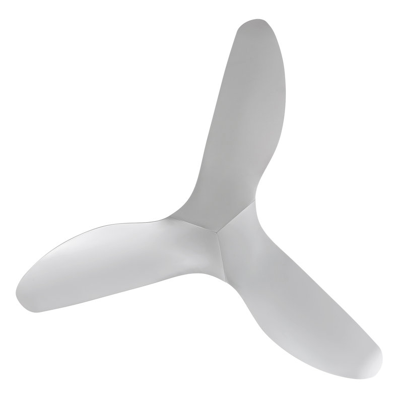 Kemp 52" 3 -ABS-Blade Propeller Modern Ceiling Fans no Light and with Remote Control, White