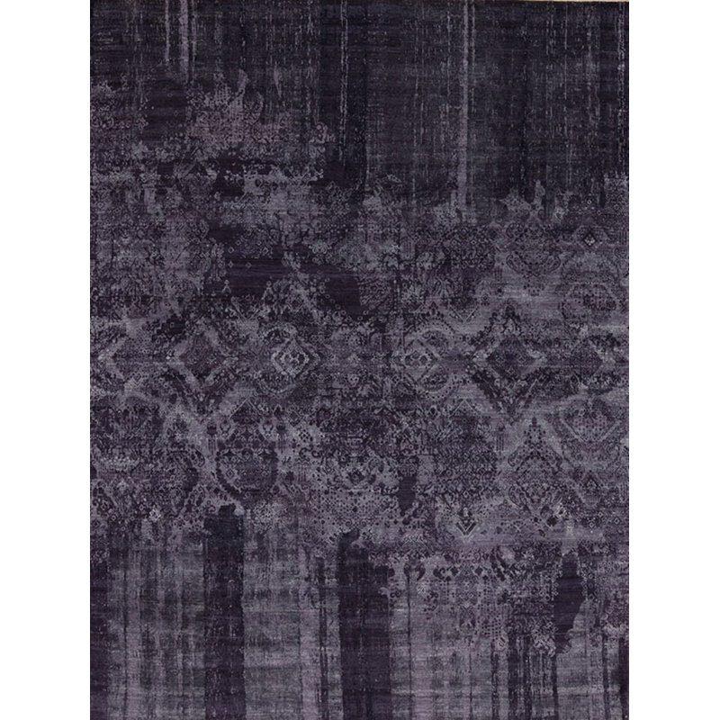 Avant-Garde Hand Knotted Area Rug in Blue/Berry