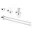 Essentials Cube 4 Piece Bathroom Hardware Set