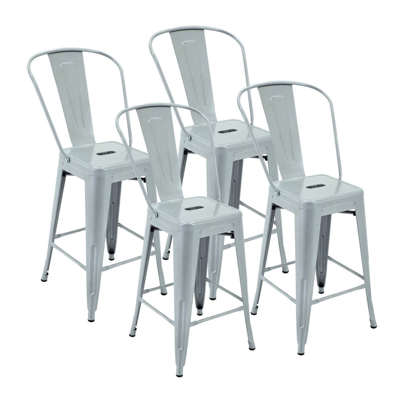 Tabouret de bar Wyatt, Argent