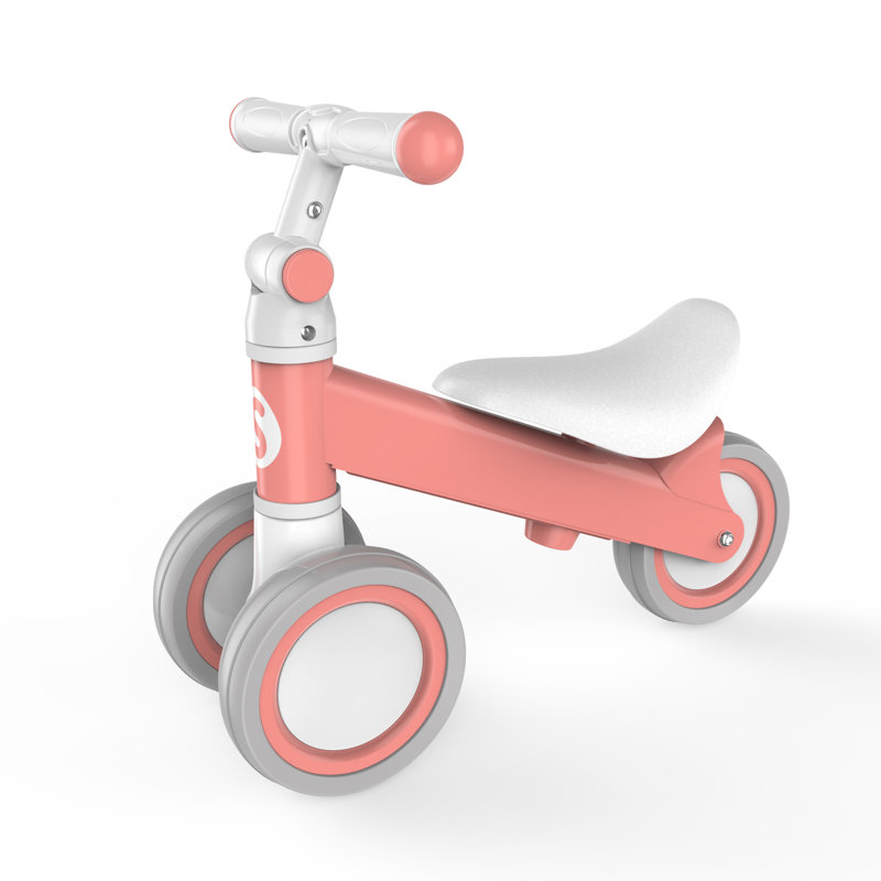 Toddler Ride-On Toy Walking Balance Tricycle with Adjustable Handlebar, Pink