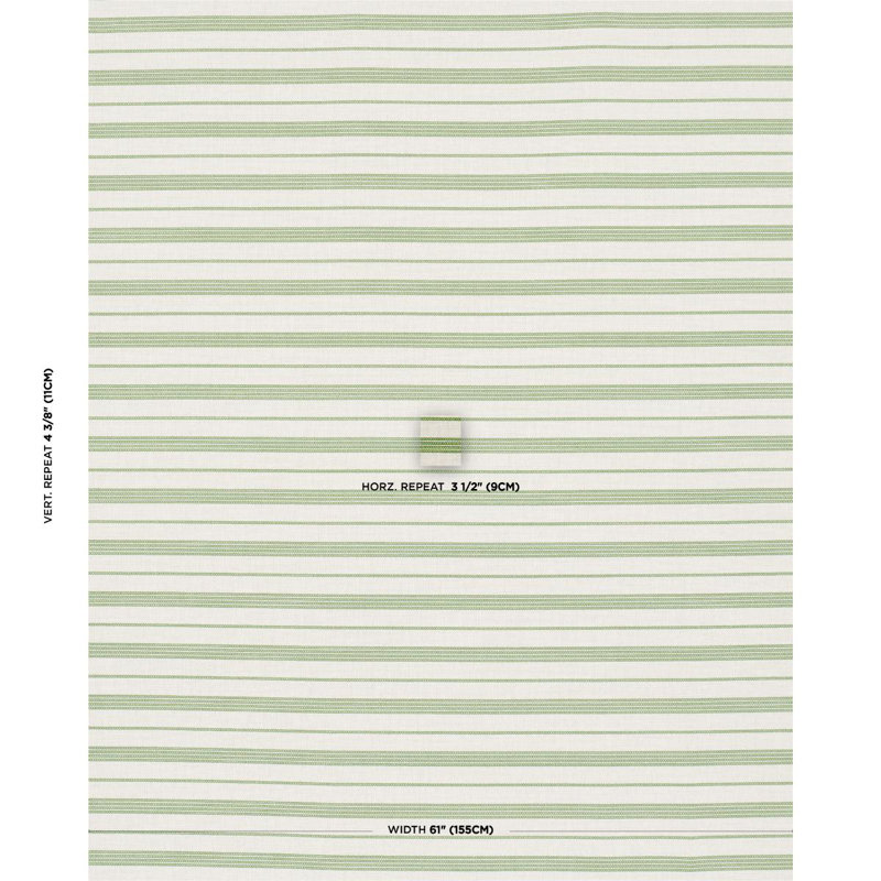 Serra Mesa Indoor/Outdoor Stripe Fabric, Verde