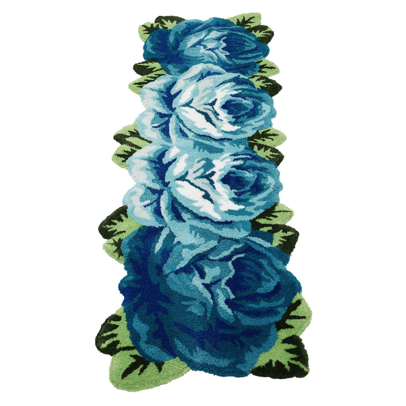 Tapis pour salle de bain Dile Poly, Bleu